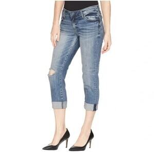 Kut from the Kloth Women's Blue Denim Catherine Ankle Straight Leg Jean Size 8